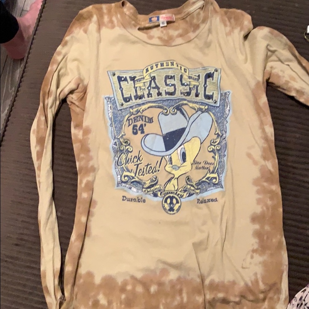 Tweety long sleeve tie dye shirt.